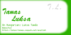tamas luksa business card